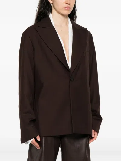 Séfr Peak-lapels Blazer In Black