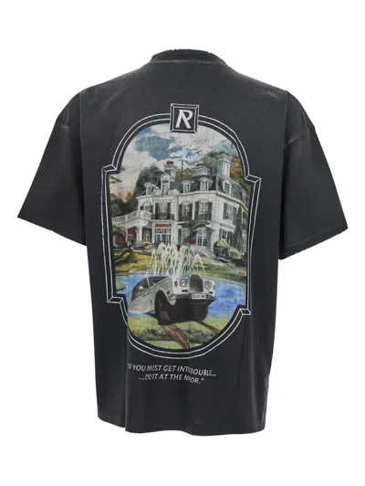 Represent Revere Manor Black T-shirt With Logo Lettering On The Front And Maxi Print On The Rear In Cotton Jer In Black