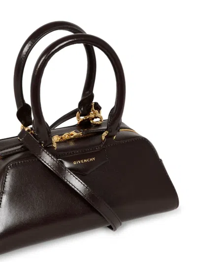 Givenchy Antigona East West Black Mini Handbag With Adjustable And Removable Shoulder Strap And Logo Letterin
