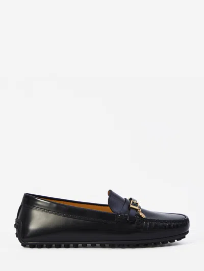 Tod's 10mm Gommino Leather Loafers In Black