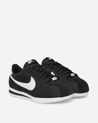 Nike Black Cortez Premium Sneakers In Black