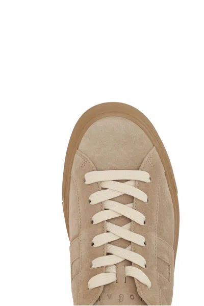 Hogan Low-top Suede Sneakers With Textured Sole In Multi