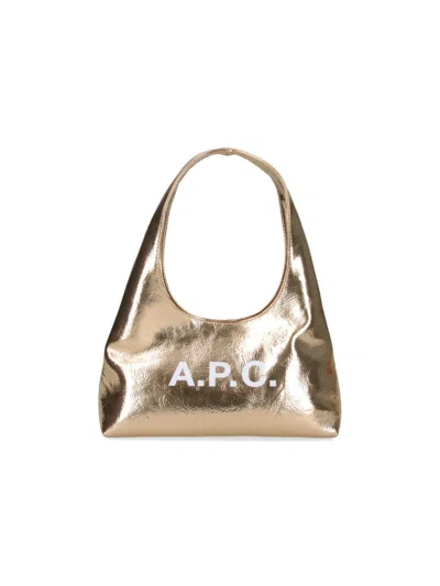 Apc A.p.c. Baby Ninon Small Shoulder Bag In Nude