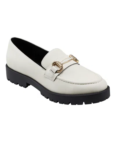 Bandolino Women's Franny Lug Sole Hardware Loafers In White