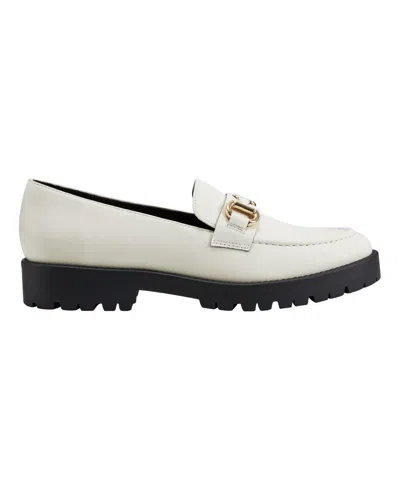 Bandolino Women's Franny Lug Sole Hardware Loafers In White