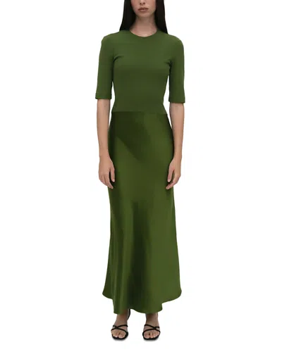 Rosetta Getty Cotton Jersey T-shirt Dress In Green