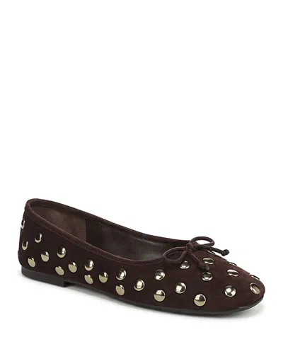 Sam Edelman Alie Studded Ballet Flats In Brown