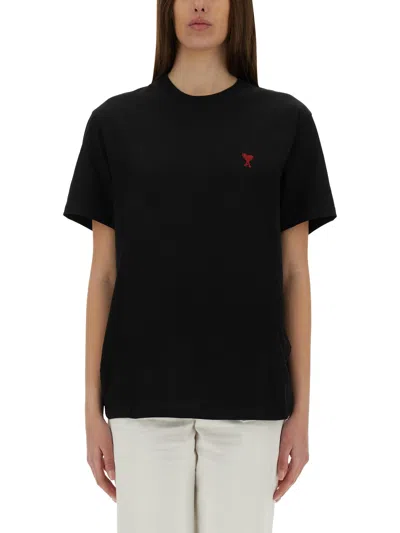 Ami Alexandre Mattiussi Cotton Jersey T-shirt In Black