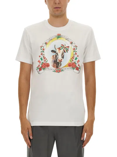 Moschino Organic Cotton Jersey T-shirt Archive In White