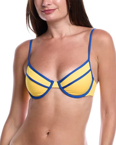 Weworewhat Full Coverage Underwire Bikini Top In Yellow