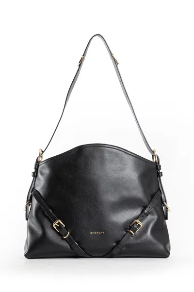 Givenchy Medium Voyou Buckle-strap Shoulder Bag In Black