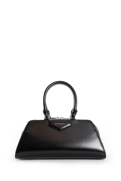 Givenchy Women Antigona East West Small Leather Shoulder Bag In Black