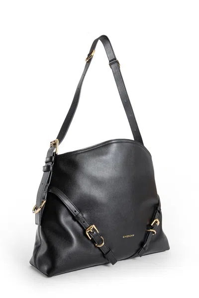 Givenchy Medium Voyou Buckle-strap Shoulder Bag In Black