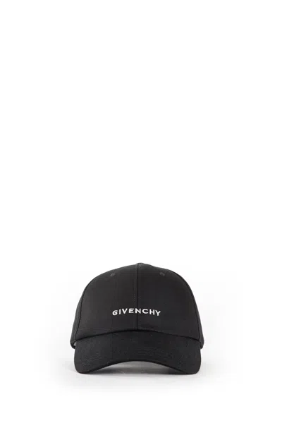 Givenchy Round Visor Cap With Embroidered Logo In Black