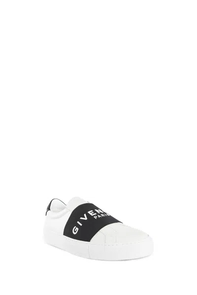 Givenchy Urban Street Leather Sneakers With Elastic Band In White