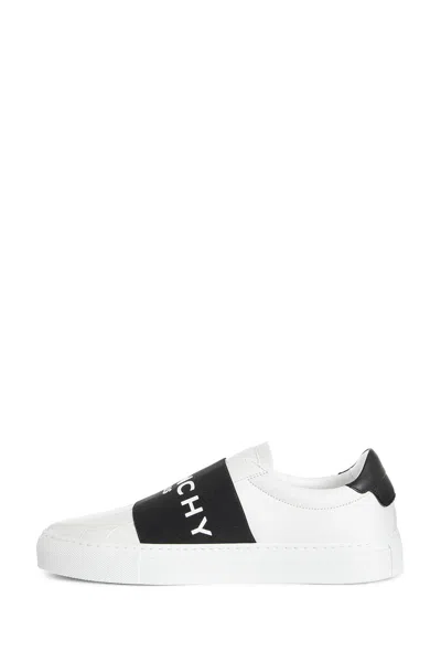 Givenchy Urban Street Leather Sneakers With Elastic Band In White