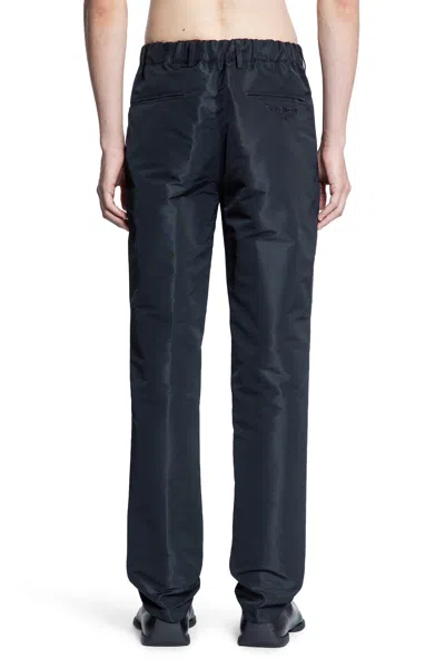 Givenchy Stitched Pleat Nylon Trousers In Black