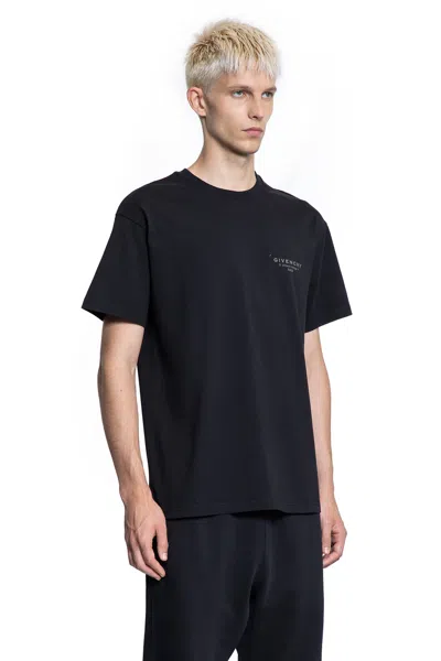 Givenchy Cotton T-shirt With Stamp Print Clothing In Black