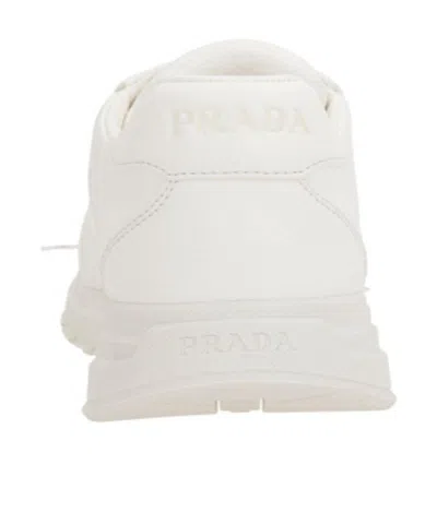 Prada Triangle-logo Lace-up Sneakers In Animal Print