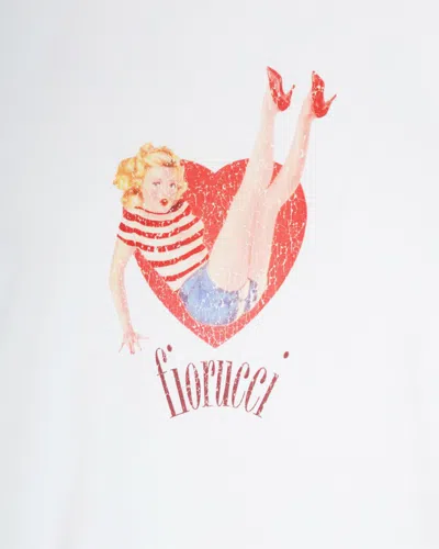 Fiorucci T-shirt Pin Up Lover White In White