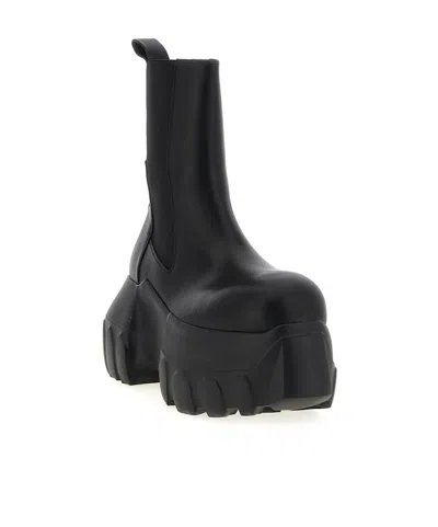 Rick Owens 100mm Beatle Mega Tractor Boots In Black