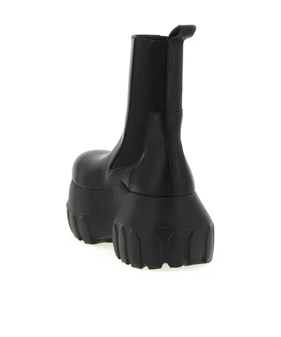 Rick Owens 100mm Beatle Mega Tractor Boots In Black
