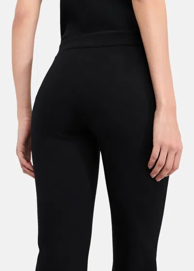 Liu •jo Logo Belt Flared Leg Trousers In Black