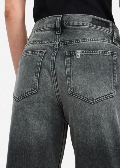 Liu •jo Straight-leg Jeans With Rhinestones In Gray