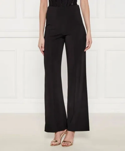 Patrizia Pepe Logo-plaque Trousers In Black