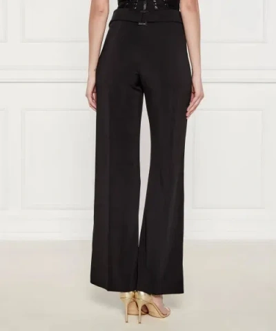Patrizia Pepe Logo-plaque Trousers In Black