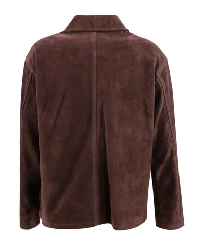 Arma Rosia Suede Jacket In Brown