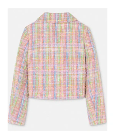 Versace Tweed Check Jacket In Multi