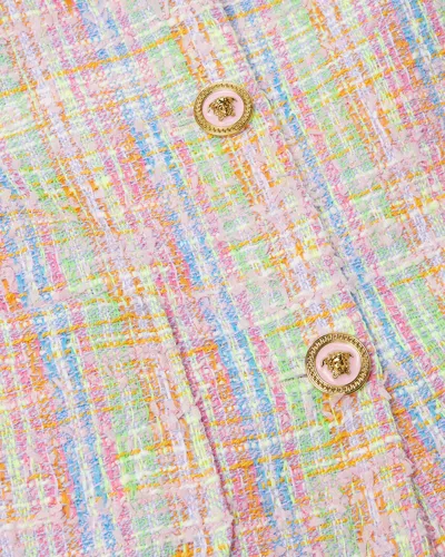 Versace Tweed Check Jacket In Multi