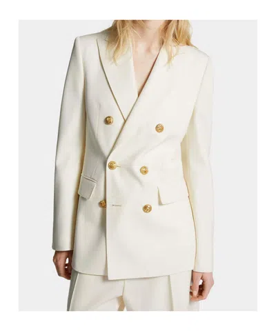 Dsquared2 Double-breasted Blazer In White