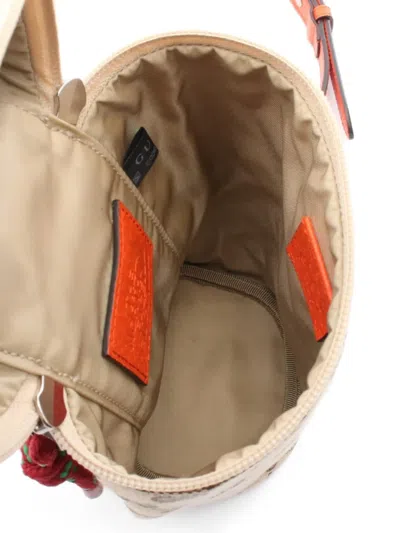 Pre-owned Gucci × The North Face 2010s Gg Canvas Handbag In Neutral