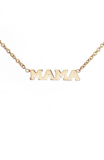 Zoë Chicco Itty Bitty Mama Pendant Necklace In Gold