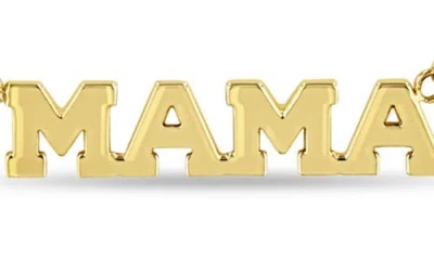 Zoë Chicco Itty Bitty Mama Pendant Necklace In Gold