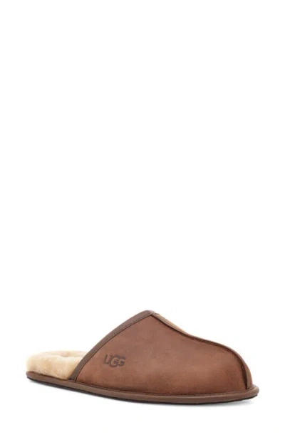 Ugg Scuff Suede Slippers In Beige