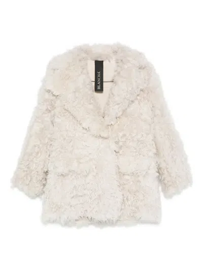 Blancha Shearling Jacket In White