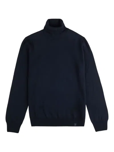 Fay High-collar Turtleneck Sweater In Blue