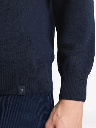 Fay High-collar Turtleneck Sweater In Blue