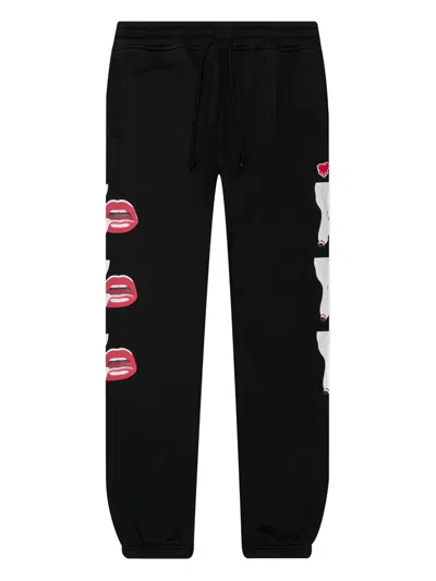 Emotionally Unavailable X Tom Wesselmann Smoking Lips Track Pants In Black