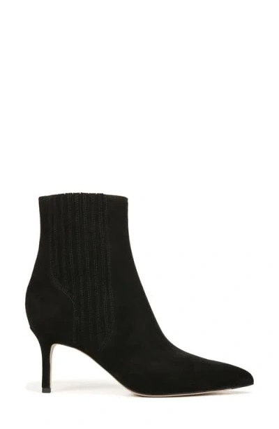 Veronica Beard Lisa Pleated Leather Ankle Booties In Black