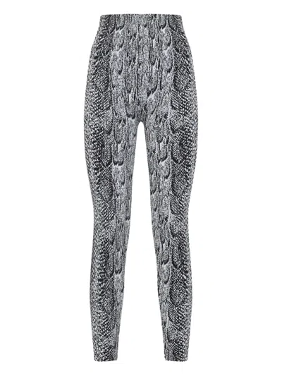 Wolford Python Print High Waist Leggings In Gray