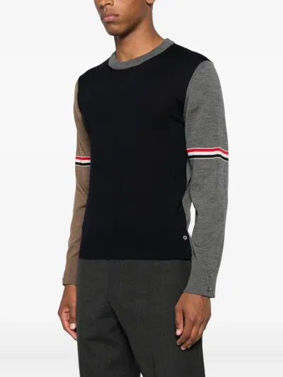 Thom Browne Virgin Wool Sweater In Blue