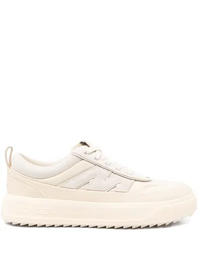Moncler Canvas Altive Sneakers Rubber Sole In Neutral