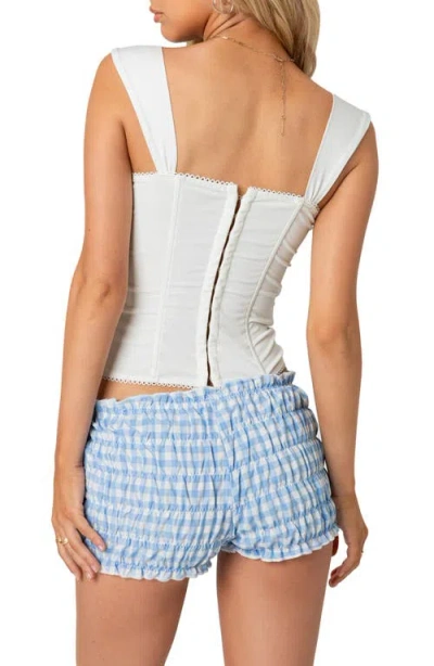 Edikted Marcella Wide Strap Mesh Corset In White