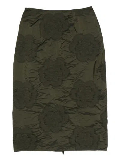 Cecilie Bahnsen Bessie Seamless Merino Wool Cardigan In Green