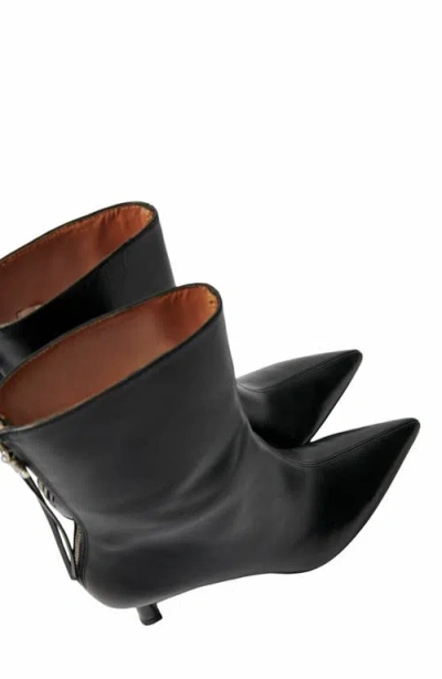 Maje 75mm Leather Ankle Boots In Black
