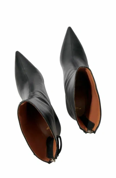 Maje 75mm Leather Ankle Boots In Black